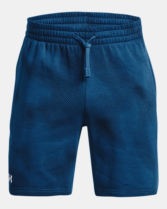 Shorts UA Rival Fleece Printed para hombre, Blue, pdpMainDesktop image number 4